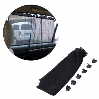 Pack of 4 Black Car Sun Shade Curtains for Side Windows Price in Pakistan | LAPTAB