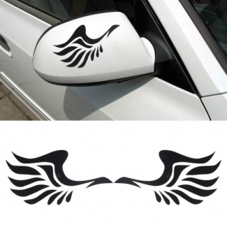Mirror Pair of Wings Reflective Car Styling Stickers - 4 Inches Price in Pakistan | LAPTAB
