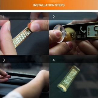 Temporary Car Parking Card with Luminous Phone Number Plate and Suction Cup Price in Pakistan | LAPTAB