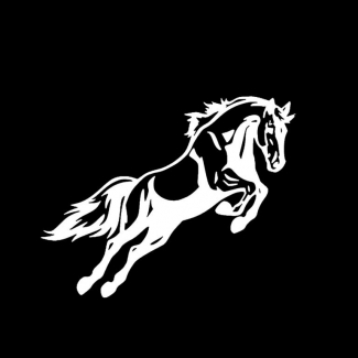 Reflective Black Horse Jumping Car Sticker - 19.1 x 15.2 CM Price in Pakistan | LAPTAB