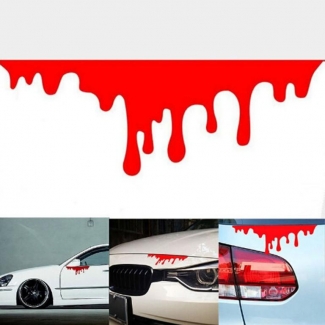 Red Blood Car Light Bumper Body Sticker - 2 PC Reflective Decals Price in Pakistan | LAPTAB