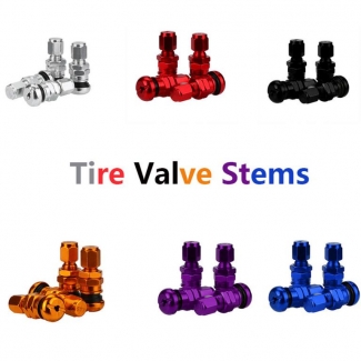 4pcs Aluminum Tubeless Wheel Tire Valve Stems with Dust Caps
