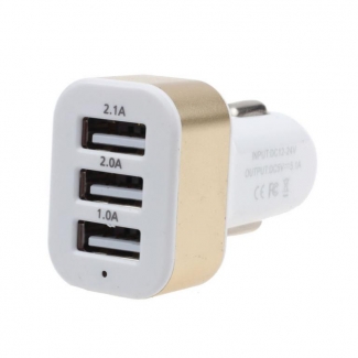 Car USB Socket Car Universal 12 V 24 V 3 Port USB Charger