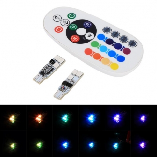 Remote Car Interior LED Light Lamp with RGB Colors and Remote Control