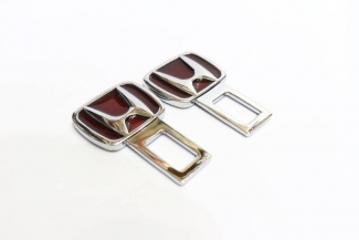 Custom Chrome Seat Belt Warning Canceler Clips for Honda Vehicles