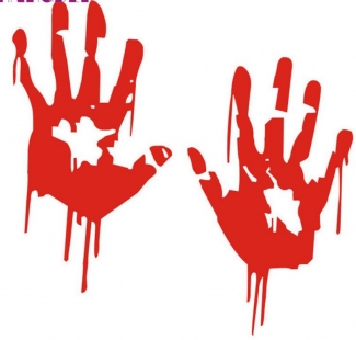Bloody Hand Reflective Car Bumper Sticker for Halloween Decor Price in Pakistan | LAPTAB