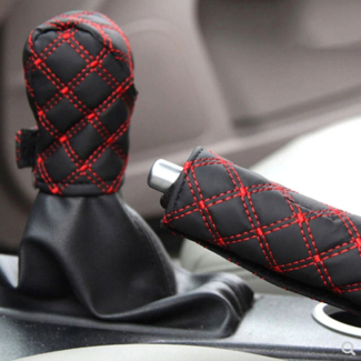 Faux Leather Hand Brake Shift Knob Cover Gear Case for Cars Price in Pakistan | LAPTAB