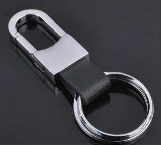 Creative Men's Black Leather Strap Key Ring ATS-0166 with Zinc Alloy Price in Pakistan | LAPTAB