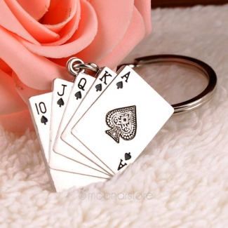 Fashion Creative Stylish Poker Key Chain