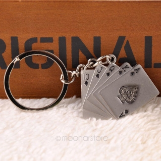 Fashion Creative Stylish Poker Key Chain - Metal Alloy Key Ring Price in Pakistan | LAPTAB