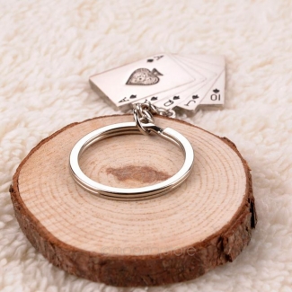 Fashion Creative Stylish Poker Key Chain - Metal Alloy Key Ring Price in Pakistan | LAPTAB