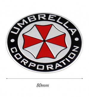 2 Pcs 3D Aluminum Umbrella Corporation Car Logo - Self Adhesive Emblems Price in Pakistan | LAPTAB