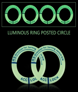 Luminous Key Ring for Car Ignition Switch - Easy Installation, Brightens Keyhole