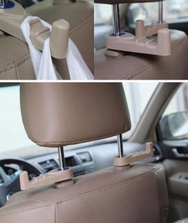 2 Pcs Car Seat Coat Hook Purse Bag Hanging Hanger Organizer