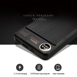 REMAX ATS-0219 Power Bank 20000mAh Dual USB Fast Charger for Devices Price in Pakistan | LAPTAB