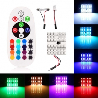 Car Interior RGB LED Lights - 36 SMD, 16 Colors, Easy Installation