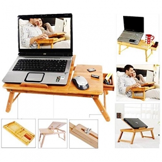 Multipurpose Wooden Laptop Table with Drawer Study Table