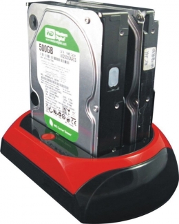 SATA HDD External Hard Drive Twin Docking Clone Station