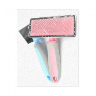 Large Pink Brush Grooming Slicker for Cats and Dogs with Silicone Handle Price in Pakistan | LAPTAB