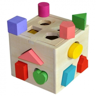 Intelligence Box - 13 Hole Shape Recognition Building Blocks for Kids Price in Pakistan | LAPTAB
