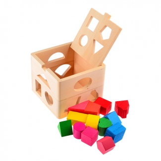 Intelligence Box - 13 Hole Shape Recognition Building Blocks for Kids Price in Pakistan | LAPTAB