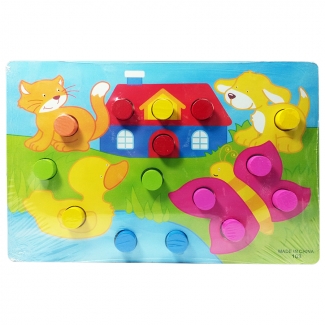 Button Board - Animal and House
