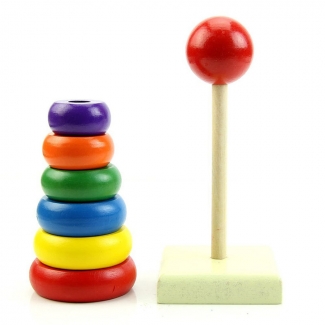 Ring Tower Wooden Stacking Toy for Color Recognition and Size Understanding Price in Pakistan | LAPTAB