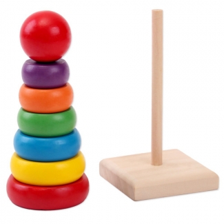Ring Tower Wooden Stacking Toy for Color Recognition and Size Understanding Price in Pakistan | LAPTAB