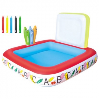 Bestway Toddlers Splash and Play Pool with Water Sprayer and Crayons Price in Pakistan | LAPTAB