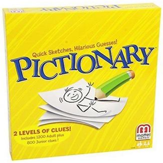 Pictionary 2 Levels of Clues Board Game for Family Fun, Ages 8+ Price in Pakistan | LAPTAB