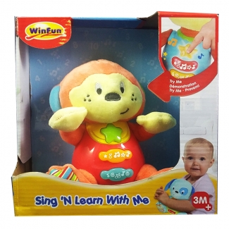 Winfun Monkey Sing and Learn with Me - Interactive Sensory Toy for Babies Price in Pakistan | LAPTAB