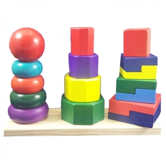 Shape Tower Multi-Color Geometrical Shapes for Kids' Skill Development Price in Pakistan | LAPTAB