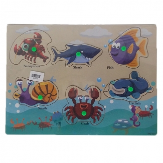 Large Sea Animals Wooden Board for Kids Learning and Play Price in Pakistan | LAPTAB