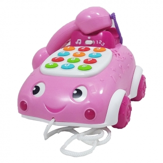 Winfun Talk and Pull Phone 0663 - Pink Learning Toy for Kids Price in Pakistan | LAPTAB
