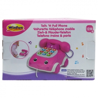 Winfun Talk and Pull Phone 0663 - Pink Learning Toy for Kids Price in Pakistan | LAPTAB