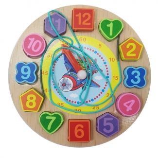 Digital Clock Beads with Lace - Educational Wooden Toy for Kids Price in Pakistan | LAPTAB