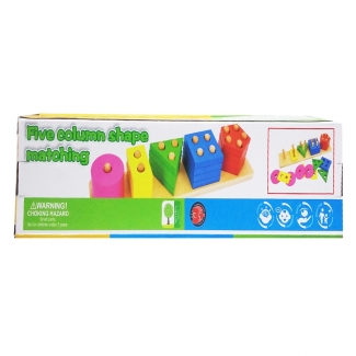 Five Column Shape Matching Toy for Motor Skills and Logical Thinking Price in Pakistan | LAPTAB