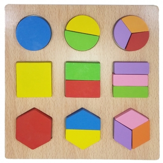 Shape Board - 3: Colorful Wooden Shapes for Learning Fractions and Skills Price in Pakistan | LAPTAB