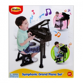 WinFun Symphonic Grand Piano Set 2045 Black with Microphone for Kids Creativity Price in Pakistan | LAPTAB