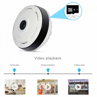 Panoramic Fisheye CCTV WiFi Camera 1280x960 Full HD 360? View with Night Vision and Two-Way Audio Price in Pakistan | LAPTAB