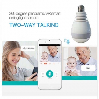 Wi-Fi Light Bulb Camera with HD 360? Panoramic View, Motion Alert, and Memory Card Recording Price in Pakistan | LAPTAB