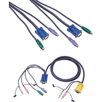 KVM PS/2 Cable with USB A, VGA HDB-15, PS/2 6-Pin Mini-DIN, and SPHD-15 Connectors Price in Pakistan | LAPTAB
