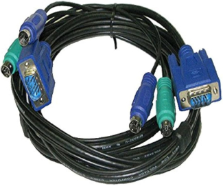 KVM PS/2 Cable with USB A, VGA HDB-15, PS/2 6-Pin Mini-DIN, and SPHD-15 Connectors Price in Pakistan | LAPTAB