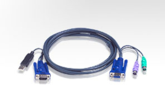 KVM PS/2 Cable with USB A, VGA HDB-15, PS/2 6-Pin Mini-DIN, and SPHD-15 Connectors Price in Pakistan | LAPTAB