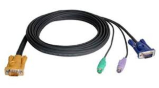 KVM PS/2 Cable with USB A, VGA HDB-15, PS/2 6-Pin Mini-DIN, and SPHD-15 Connectors Price in Pakistan | LAPTAB