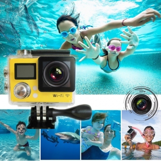 Action Sports Camera WiFi Waterproof with 2