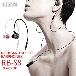 Remax S8 Neckband Sport Bluetooth Earphones with Noise Cancellation and On-Button Control Price in Pakistan | LAPTAB