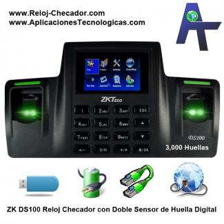 DS100 Dual Fingerprint Sensor Time Attendance Device with 3-Inch Color TFT and Battery Backup Price in Pakistan | LAPTAB