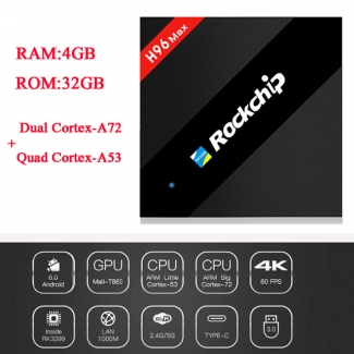 H96 MAX ANDROID TV BOX 4GB+32GB 4K Price in Pakistan | LAPTAB