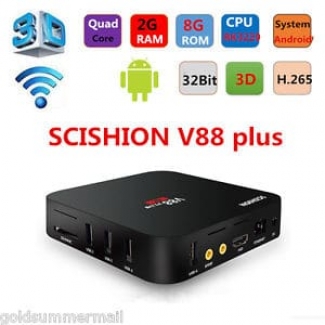 SCISHION V88 Plus TV Box QuadCore Android 6.0 with Enhanced WiFi and Easy App Management Price in Pakistan | LAPTAB